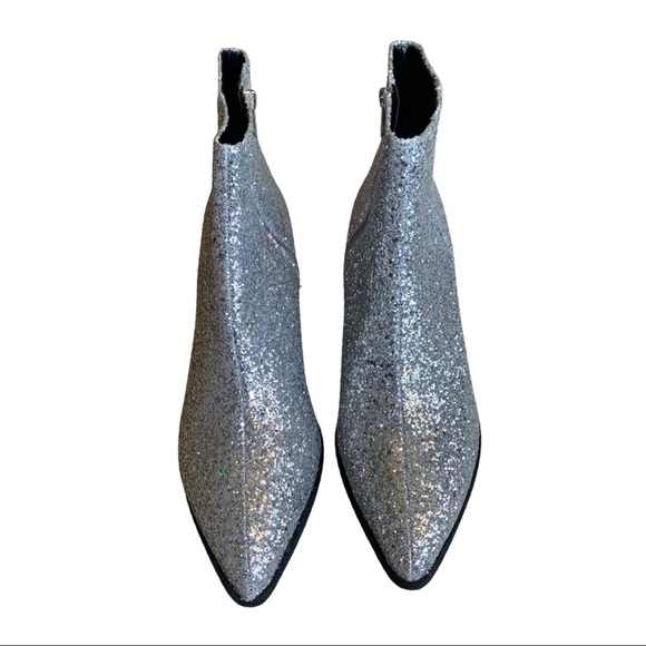 Glitter Ankle Boot with Cuban Heel - Picture 2 of 3